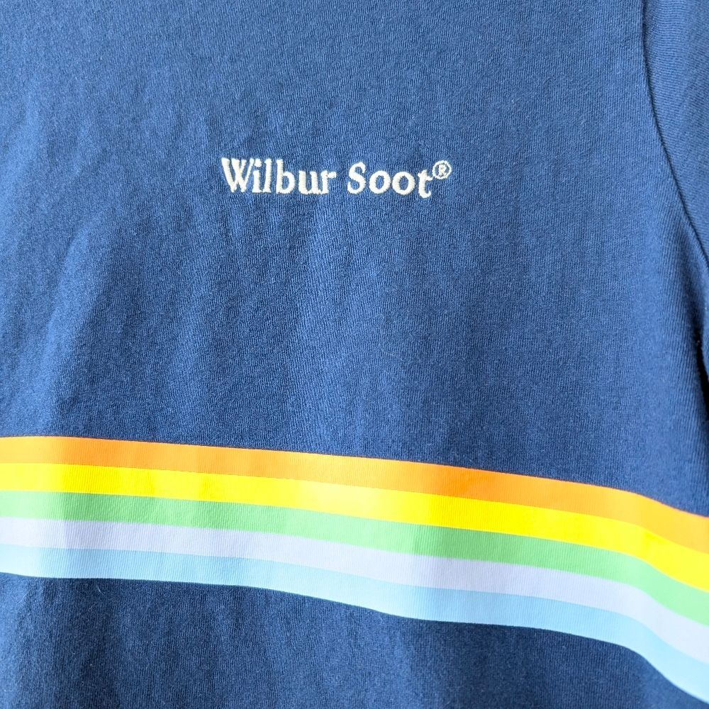 Wilbur Soot Retro Stripe Long Sleeve Blue Small - Picture 2 of 3